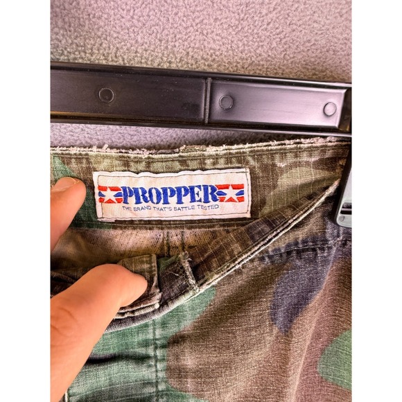VTG Propper Men's Cargo Pants Camo Army XL 40x31 Tactical Fatigue Military 80s - Picture 4 of 14